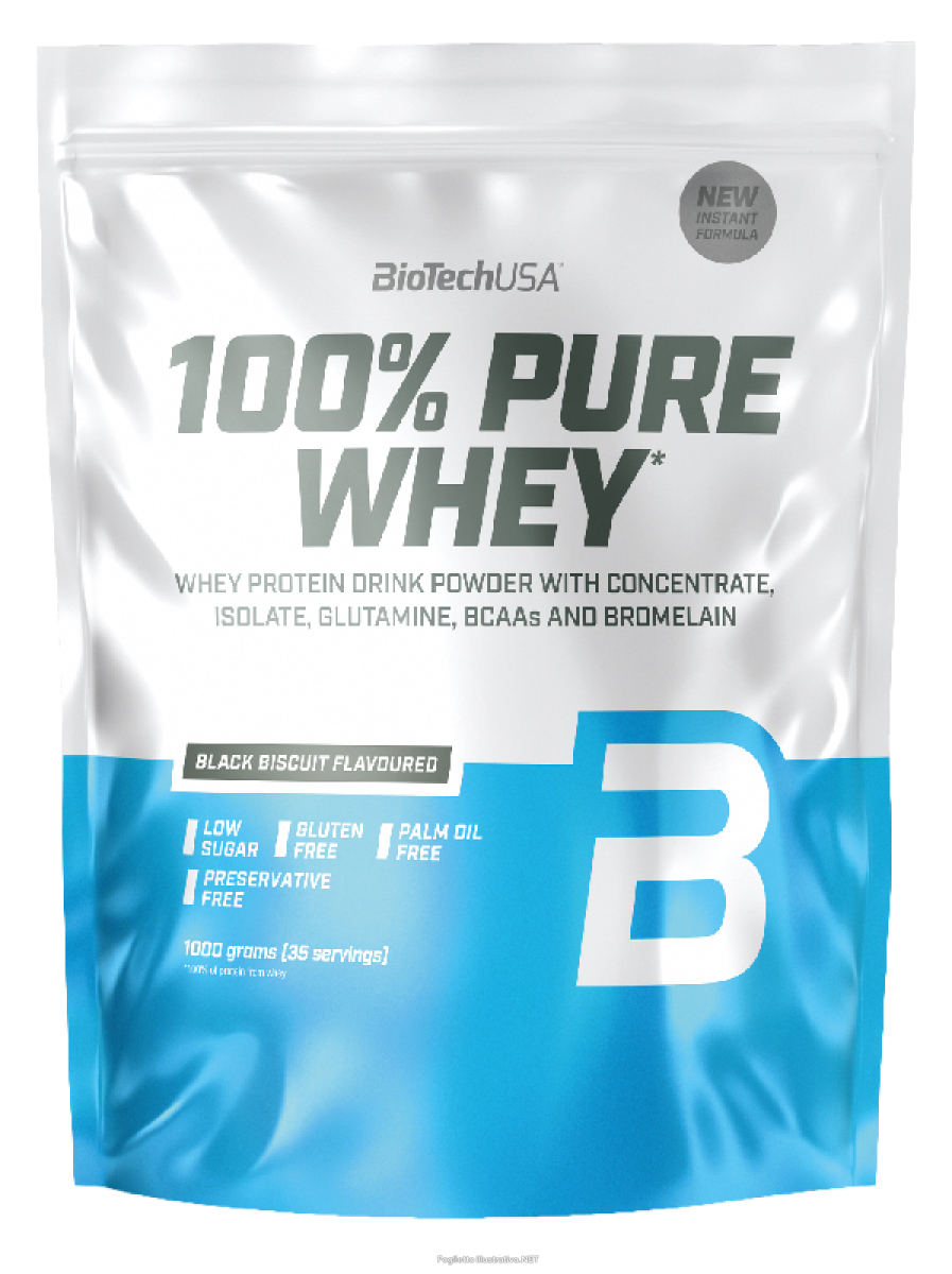 Trova prezzi di 100% pure whey protein drink powder black biscuit 1000 g e compra online