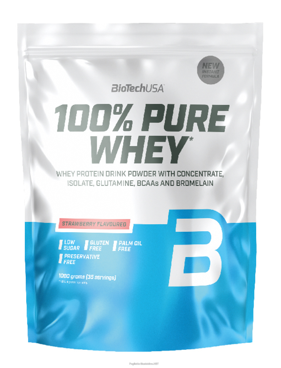Trova prezzi di 100% pure whey protein drink powder fragola 1000 g e compra online