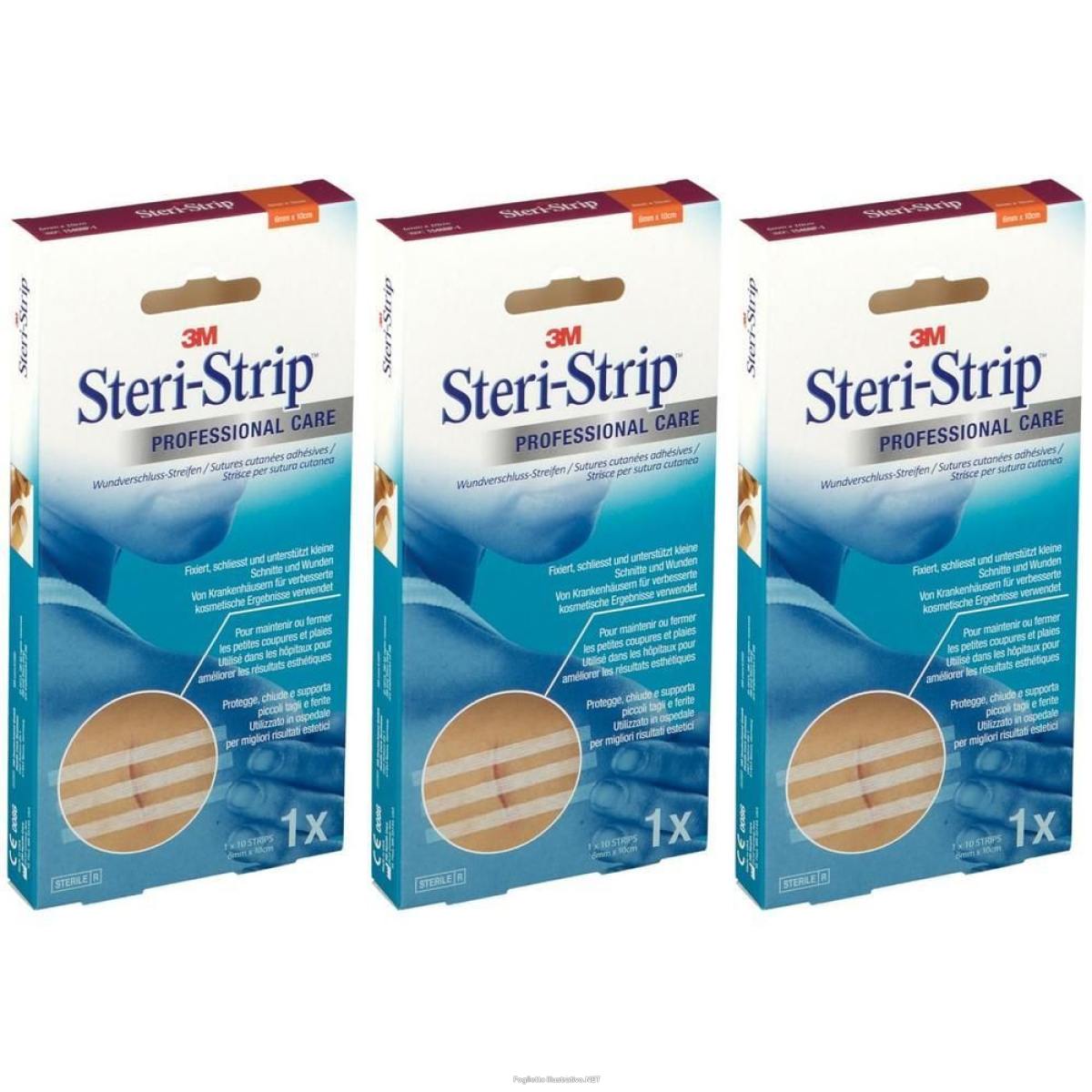 Trova prezzi di 3m steri-strip suture cutanee adesive 6x100 mm 3x10 pz cerotto e compra online