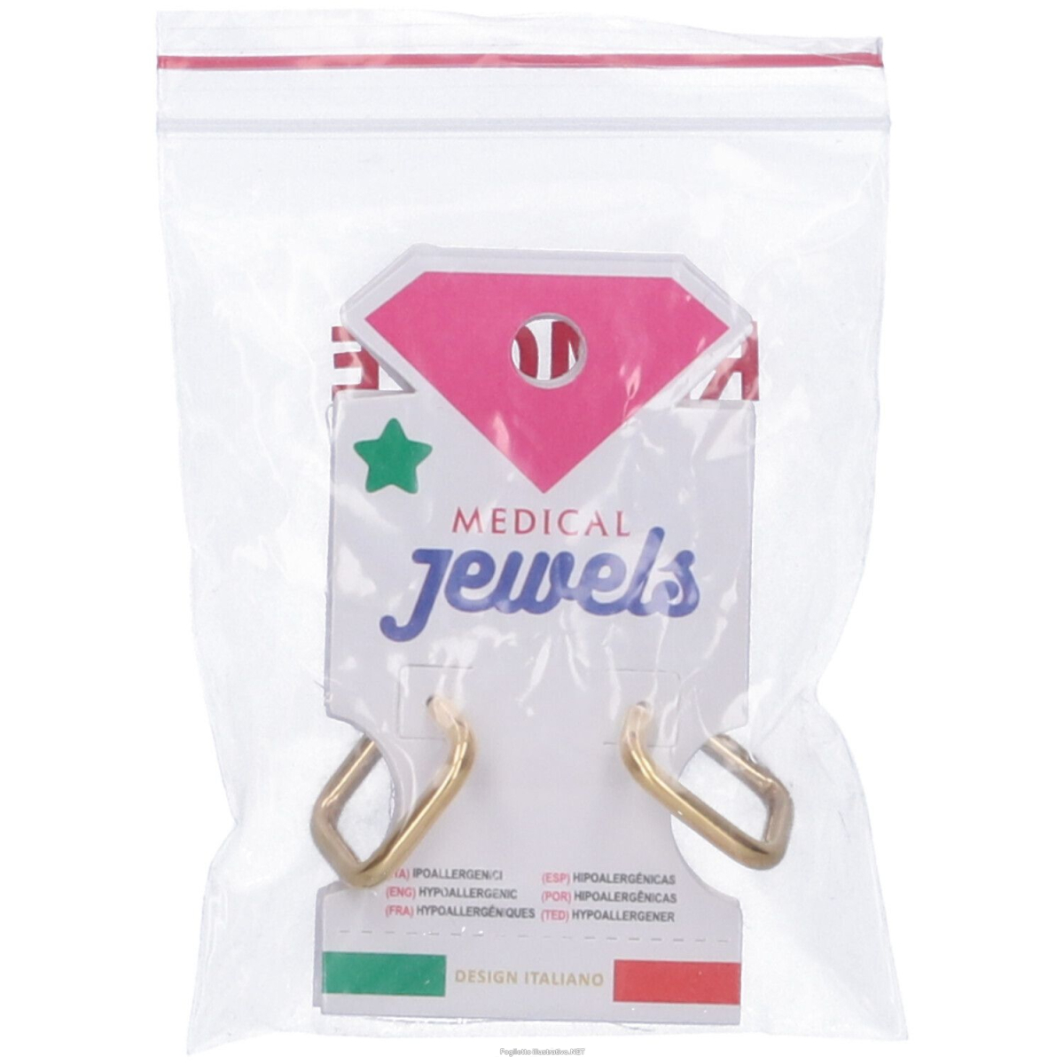 Trova prezzi di 439 orecchini definitivi medical jewels quadrato oro 1 st e compra online