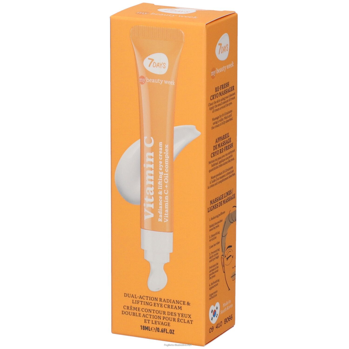 Trova prezzi di 7days my beauty week eye cream massager radiance & lifting concentrate e compra online