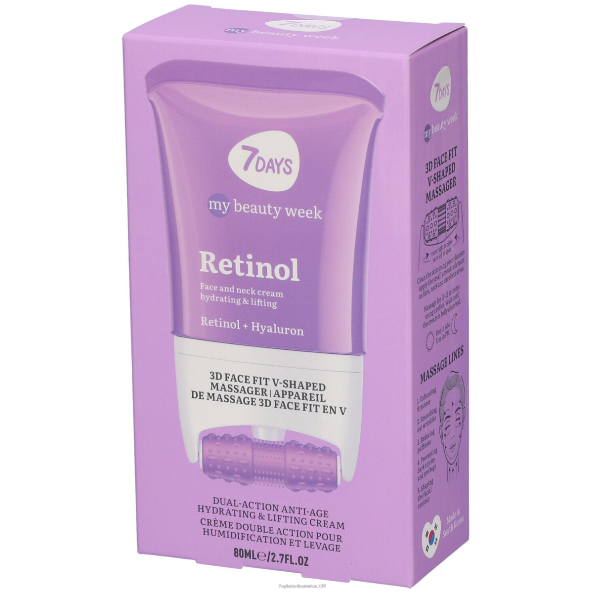 Trova prezzi di 7days my beauty week face & neck cream massager antiage lifting conc e compra online