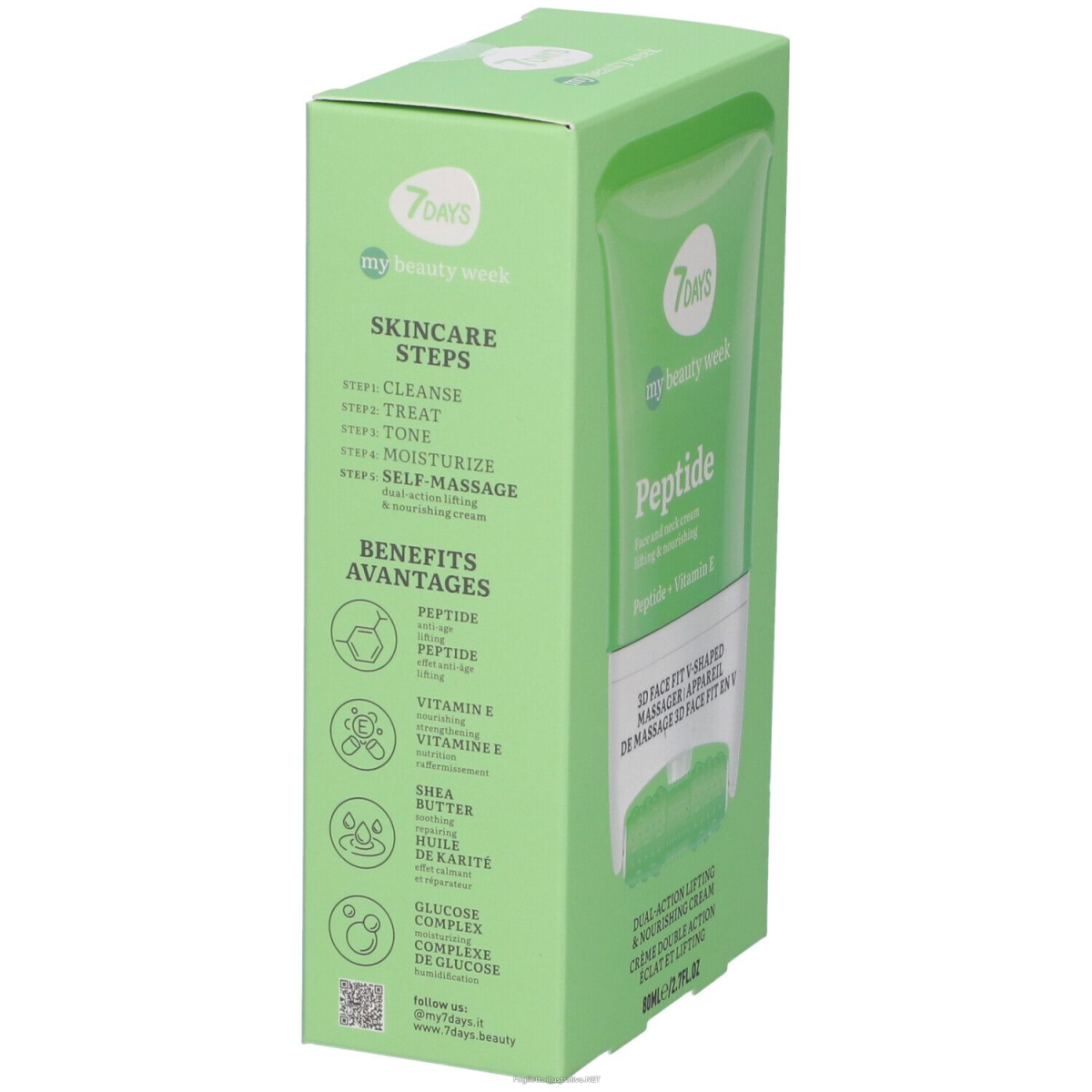 Trova prezzi di 7days my beauty week face & neck cream massager lifting nourishing c e compra online
