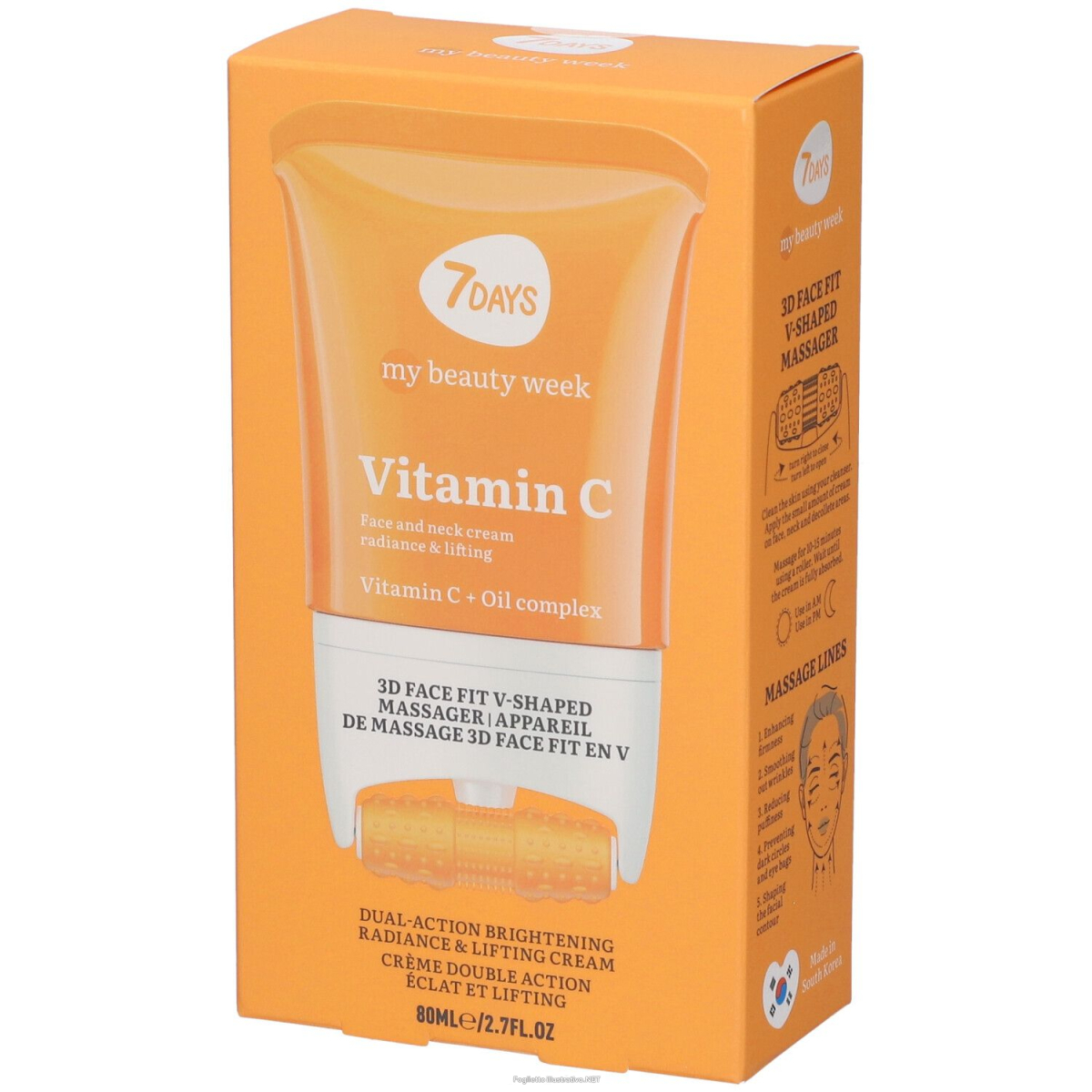 Trova prezzi di 7days my beauty week face & neck cream massager radiance lifting con e compra online