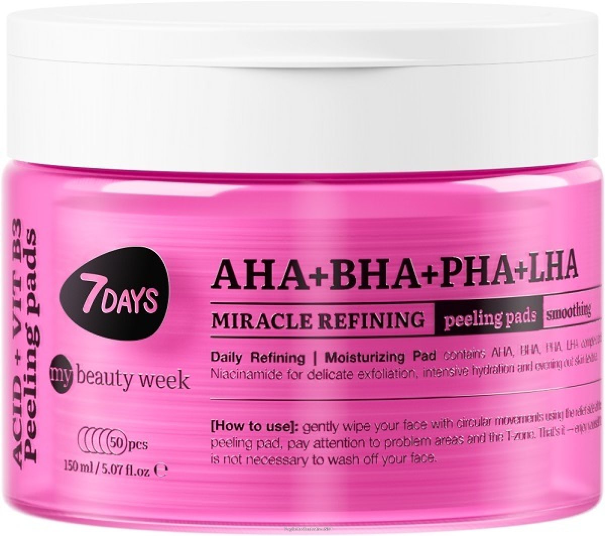 Trova prezzi di 7days peeling pad viso miracoloso 50 pezzi e compra online