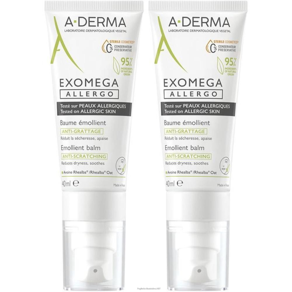Cerca Offerte di a-derma exomega allergo balsamo emolliente cosmetico sterile® 40ml - p e acquista online