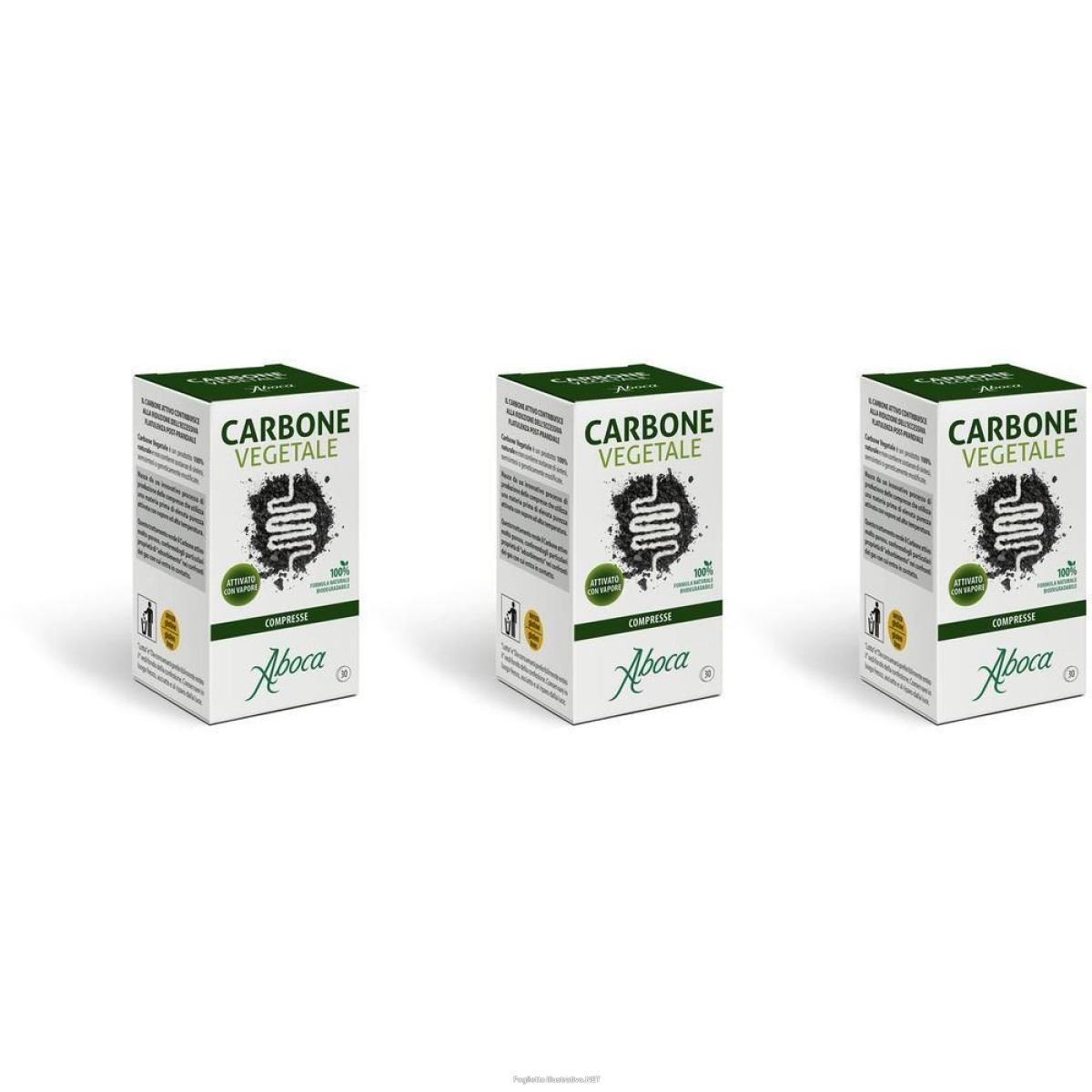 Cerca Offerte di aboca carbone vegetale 30 compresse 3x14,4 g e acquista online