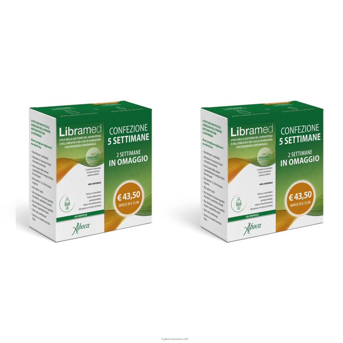 Cerca Offerte di aboca® libramed compresse confezione trattamento 5 settimane set da 2 e acquista online