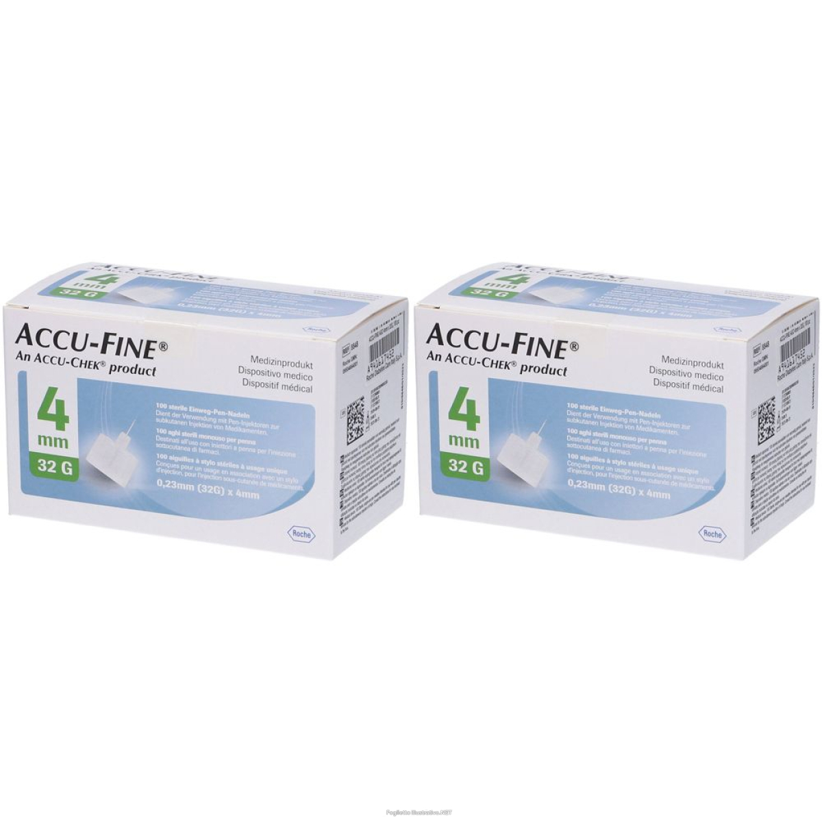 Cerca Offerte di accu-fine® aghi sterili 0,23 mm (32g) x 4 set da 2 2x100 pz ago per e acquista online