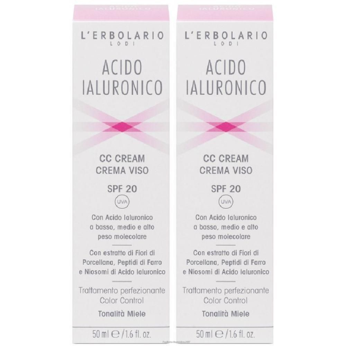 Cerca Offerte di acido ialuronico cc cream miele spf20 50 ml 2x50 ml e acquista online