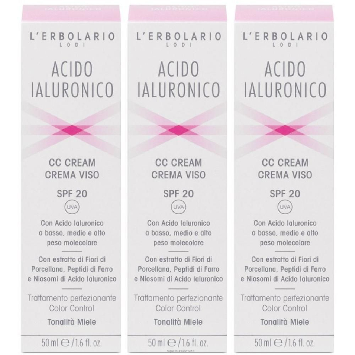 Cerca Offerte di acido ialuronico cc cream miele spf20 50 ml 3x50 ml e acquista online