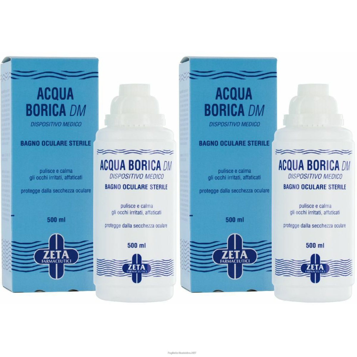 Cerca Offerte di acqua borica dm set da 2 2x500 ml bagno oculare e acquista online