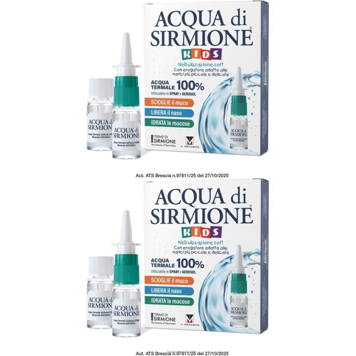 Cerca Offerte di acqua di sirmione kids nebulizzazione soft flaconcini 2x6x15 ml spray e acquista online