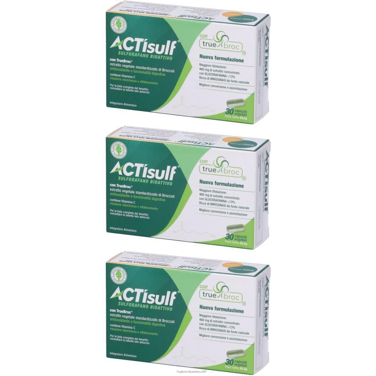 Cerca Offerte di actisulf sulforafano 30 capsule vegetali 3x25,2 g e acquista online