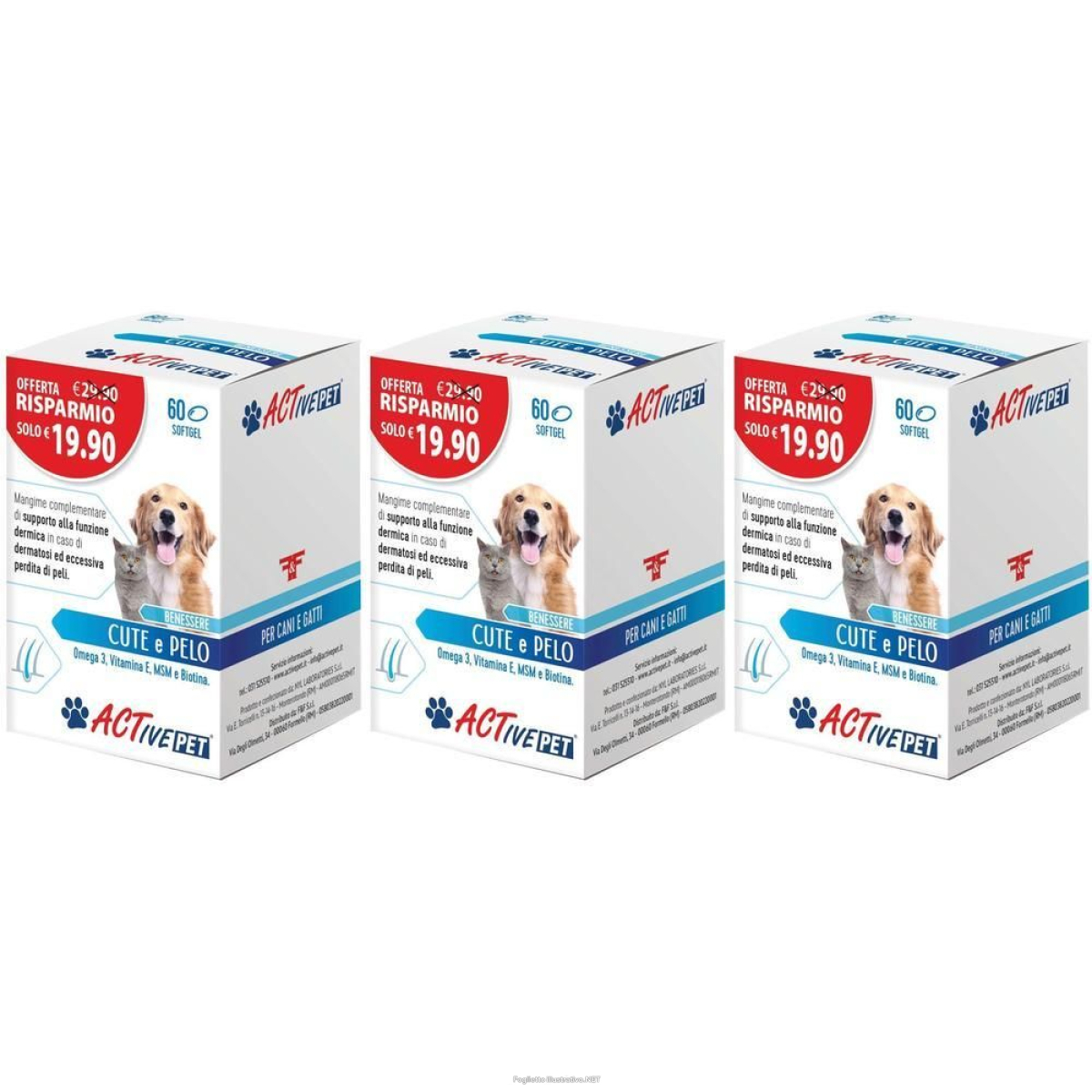Cerca Offerte di active pet benessere cute e pelo 3x42 g capsule e acquista online