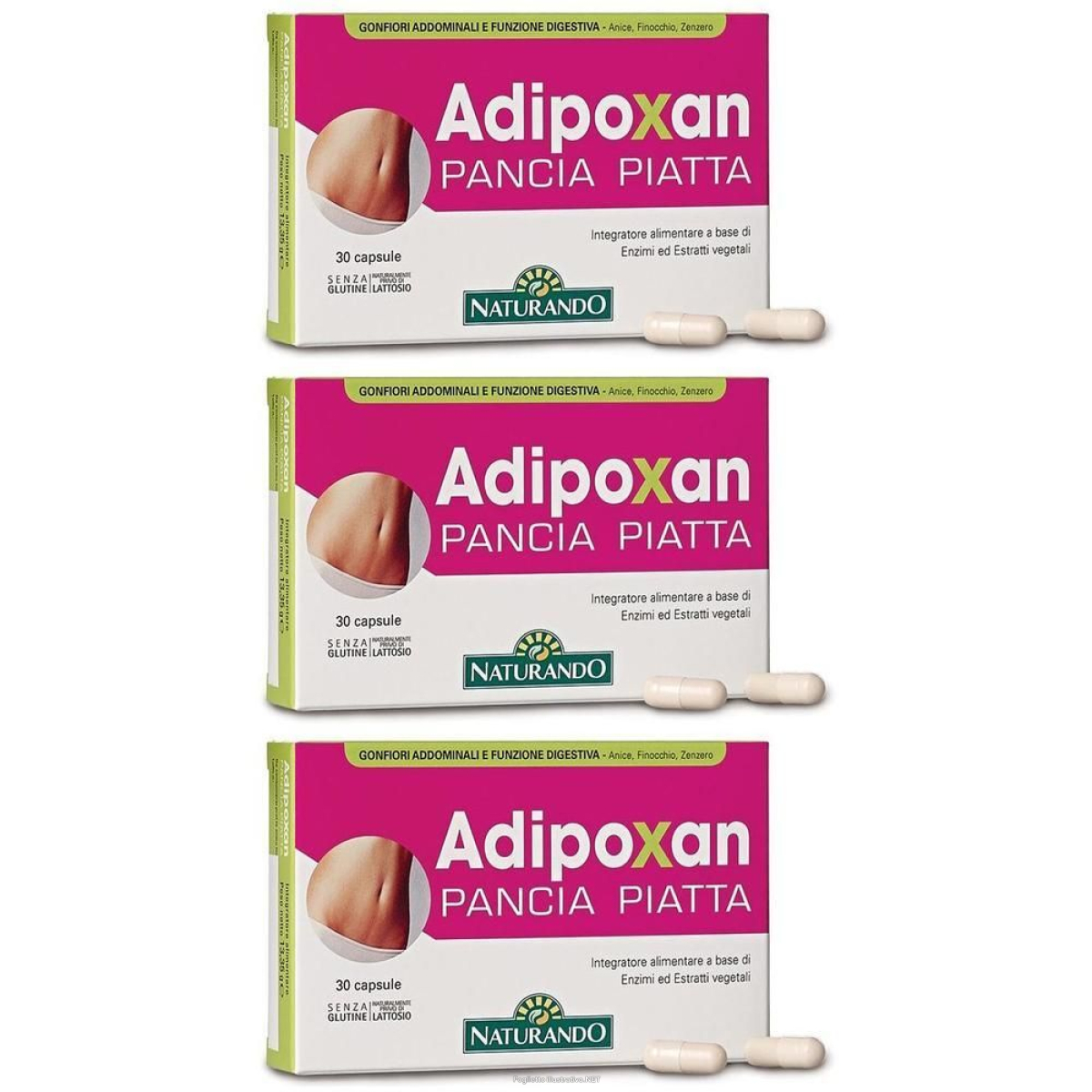 Cerca Offerte di adipoxan pancia piatta 30 capsule 3x13,1 g e acquista online