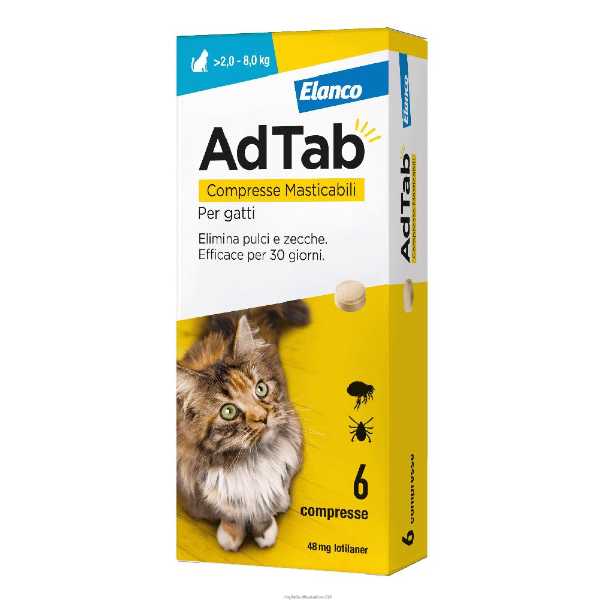 Cerca Offerte di adtab 6 compresse 48 mg gatti 2-8 kg e acquista online