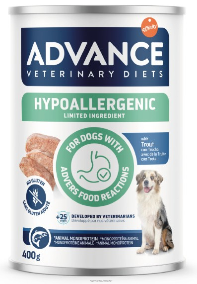 Cerca Offerte di advance cane hypoallergenic trota 400gr (lattina) e acquista online