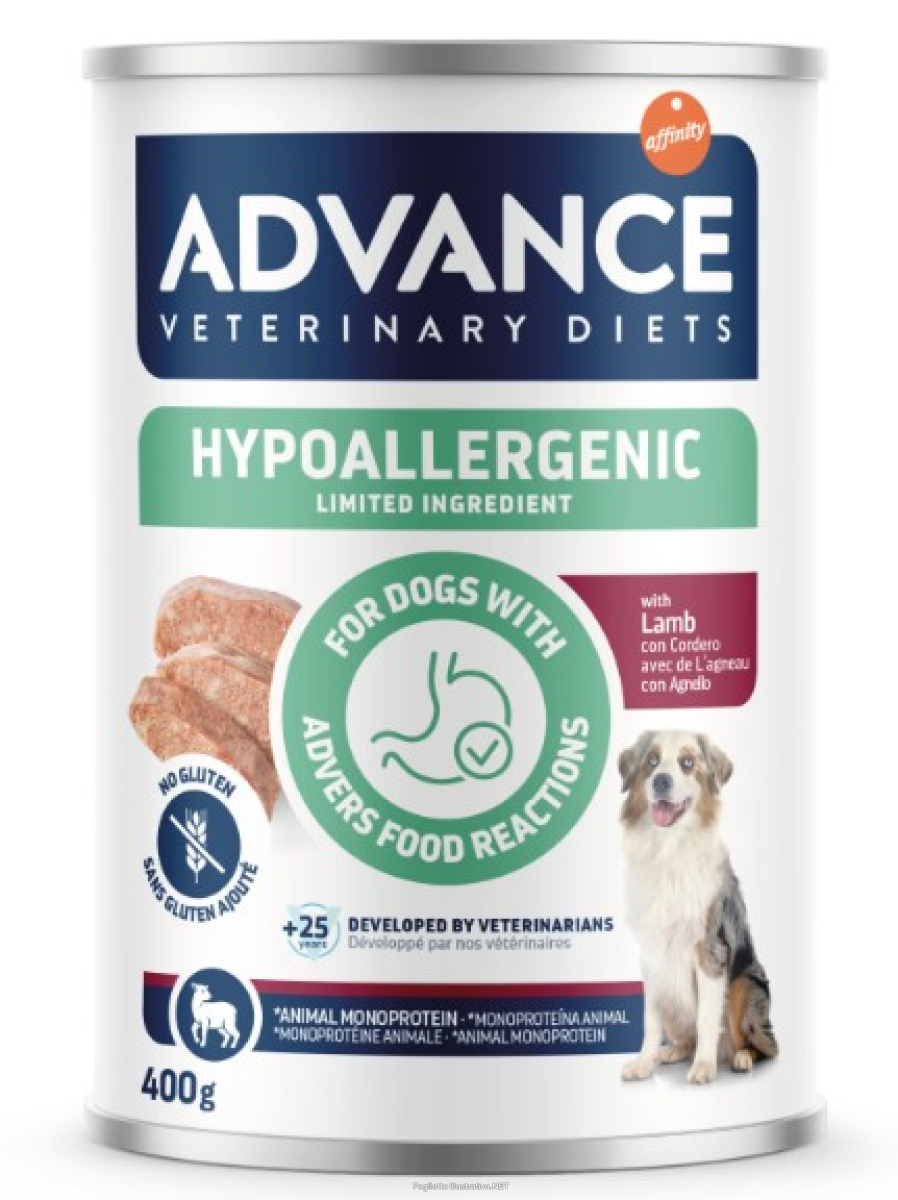 Cerca Offerte di advance diet cane hypoallergenic agnello 400gr (lattina) e acquista online