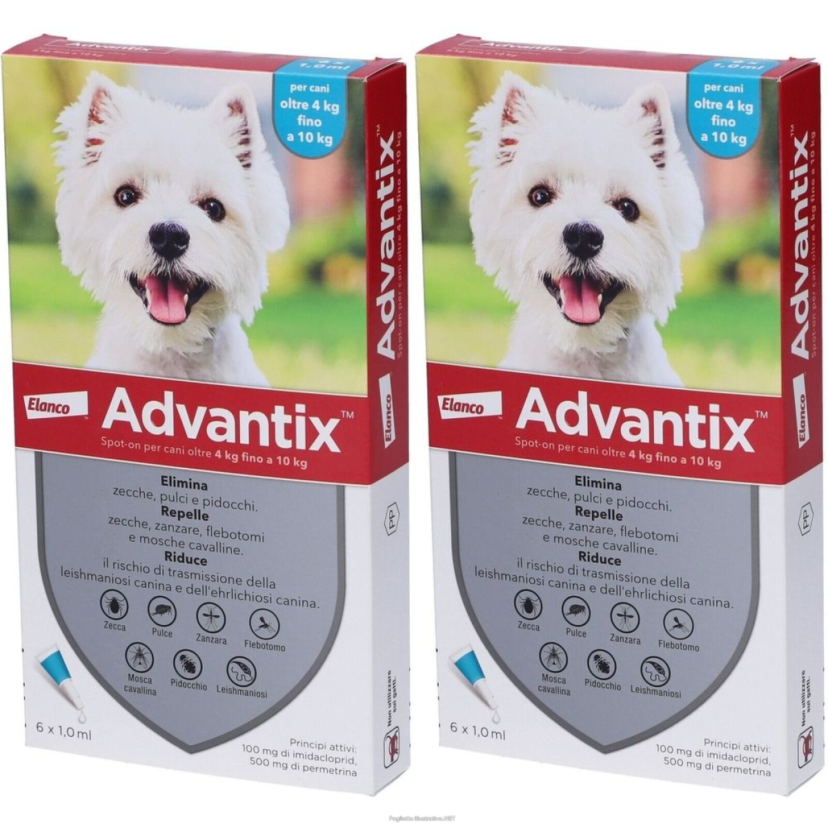 Cerca Offerte di advantix spot-on per cani oltre 4 kg fino a 10 set da 2 2x6x1 ml so e acquista online