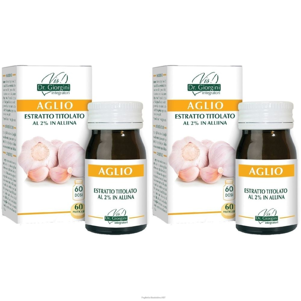 Cerca Offerte di aglio estratto titolato 60 pastiglie set da 2 2x60 pz e acquista online