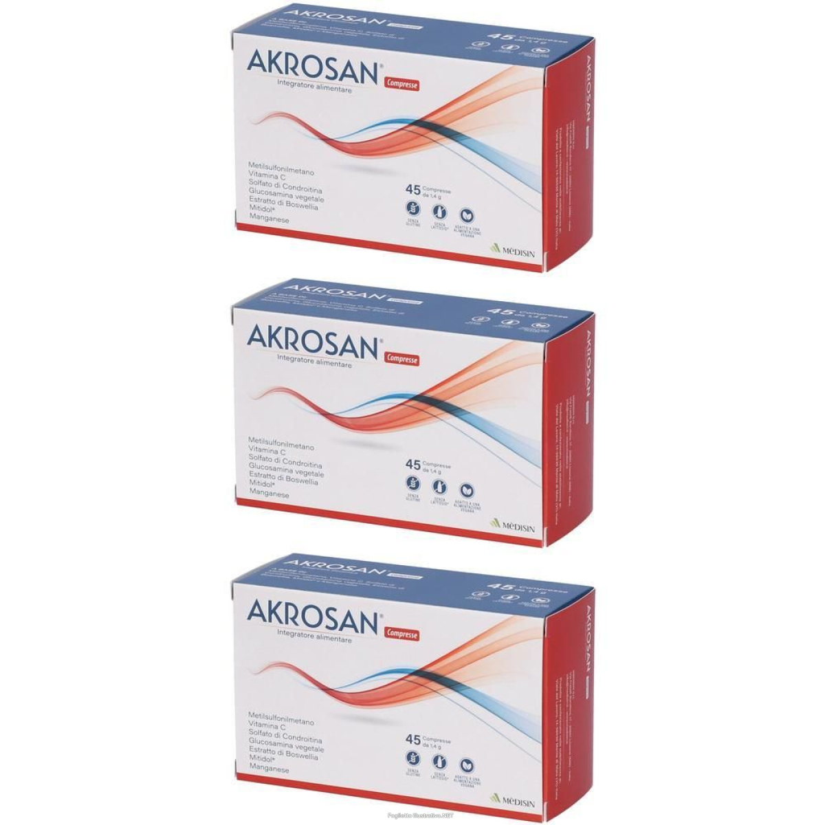 Cerca Offerte di akrosan 45 compresse 3x63 g e acquista online