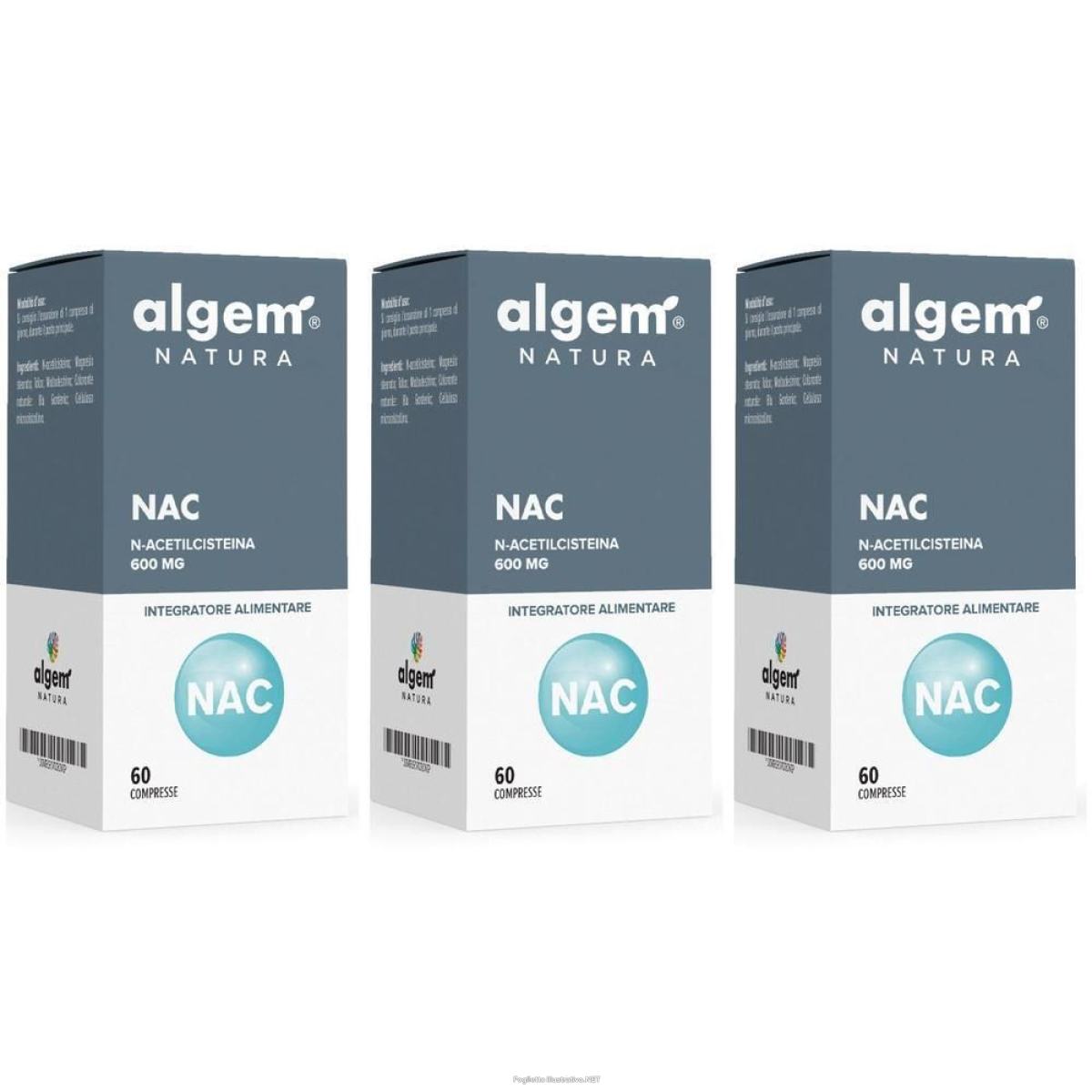 Cerca Offerte di algem natura nac n-acetilcisteina 3x36 g compresse e acquista online
