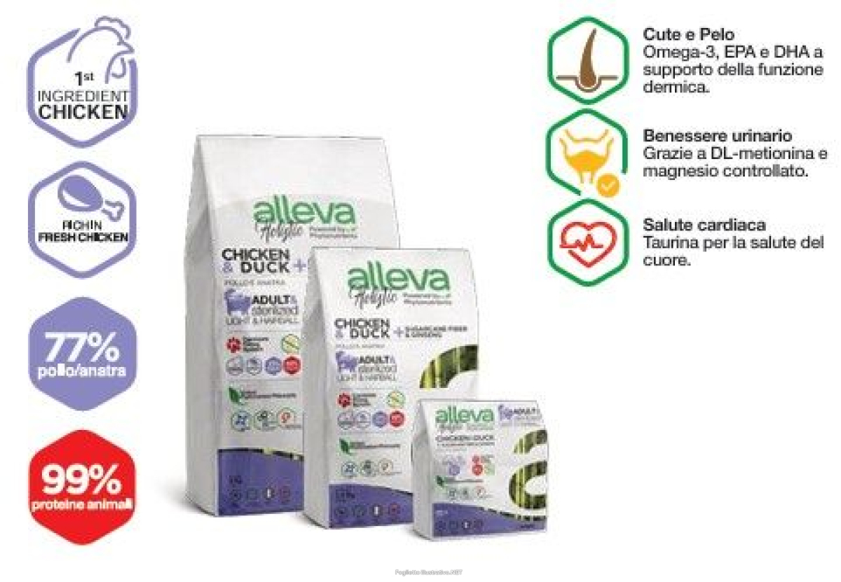 Cerca Offerte di alleva holistic cat adult chicken & duck + sugarcane fiber & aloe vera hairball  kg 10 - p02289h e acquista online