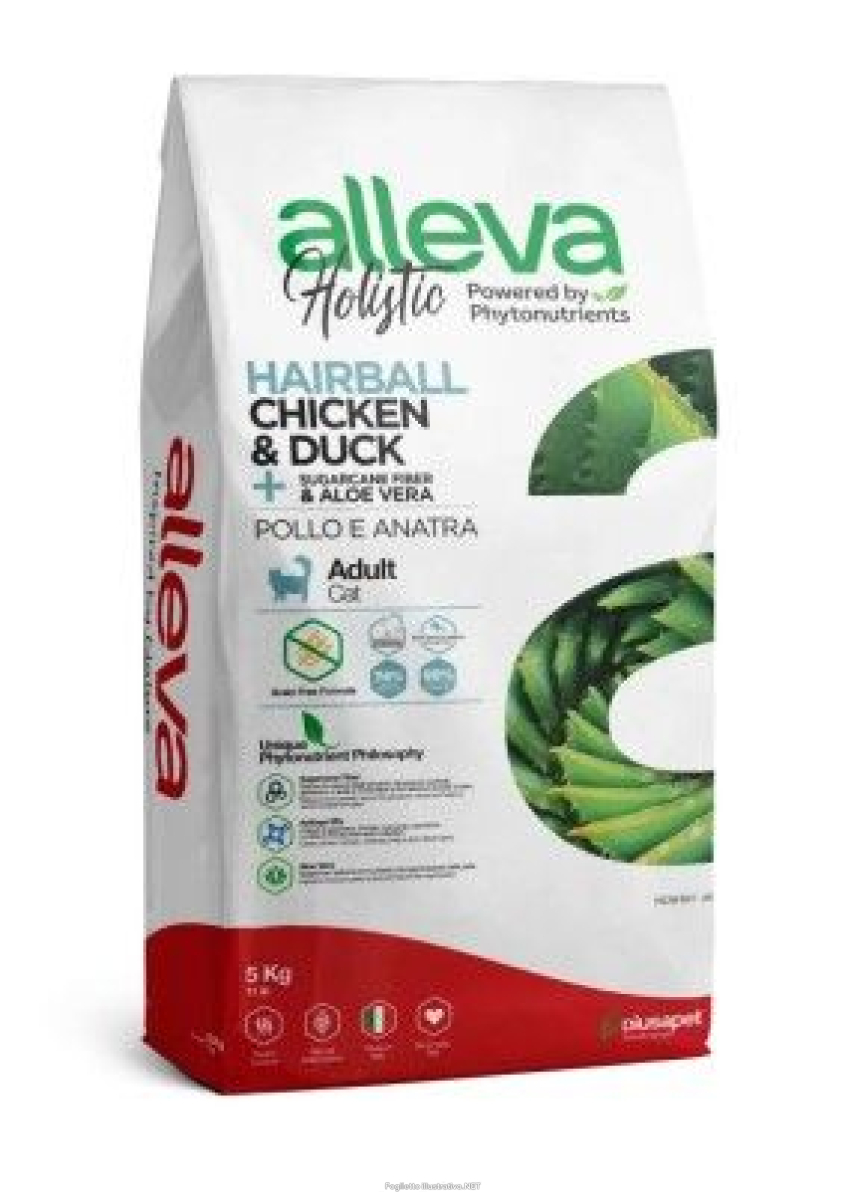 Cerca Offerte di alleva holistic cat adult chicken & duck + sugarcane fiber & aloe vera hairball kg 5 - p02289 e acquista online