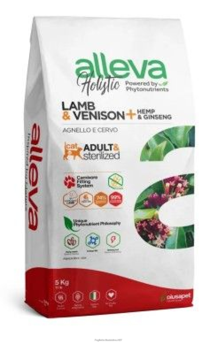 Cerca Offerte di alleva holistic cat adult lamb & venison + cannabis sativa & ginseng kg 5 - p00428 e acquista online