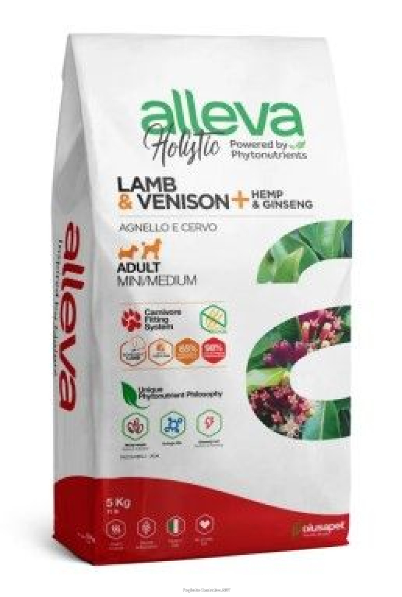 Cerca Offerte di alleva holistic dog adult lamb & venison + hemp & ginseng mini/medium kg 5 - p02234 e acquista online