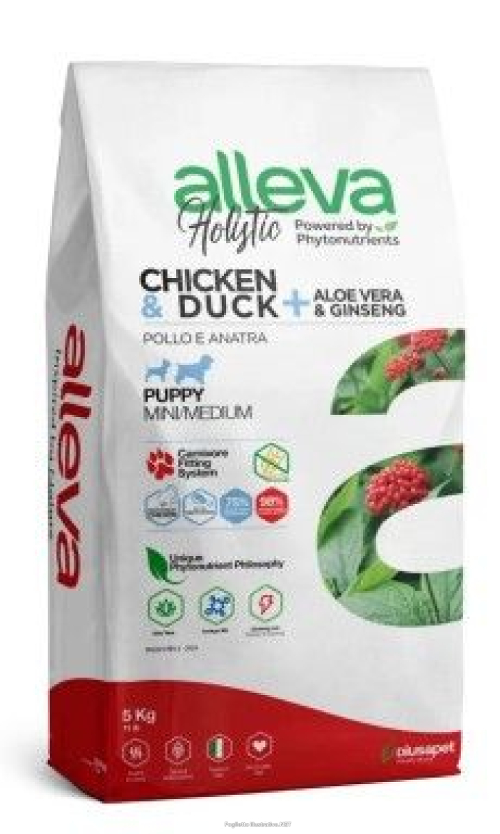 Cerca Offerte di alleva holistic dog puppy chicken & duck + aloe vera & ginseng mini/medium kg 5 - p02223 e acquista online