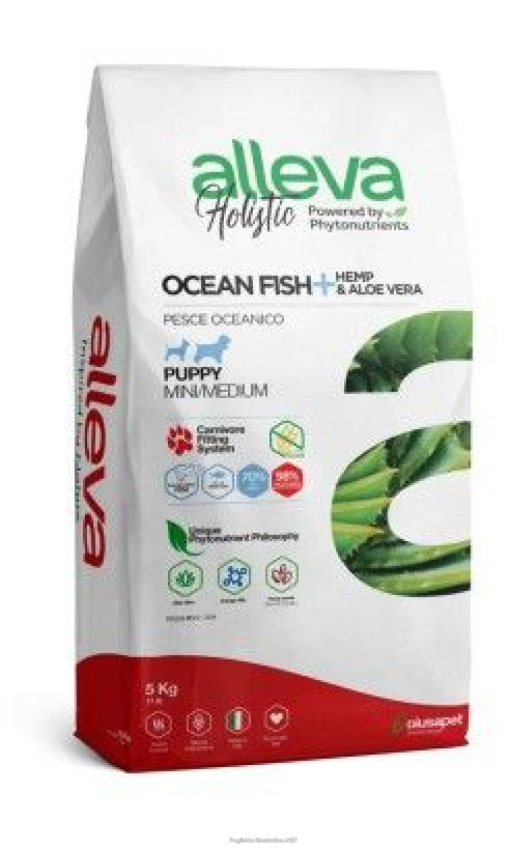 Cerca Offerte di alleva holistic dog puppy ocean fish + hemp & aloe vera mini/medium kg 5 - p02226 e acquista online