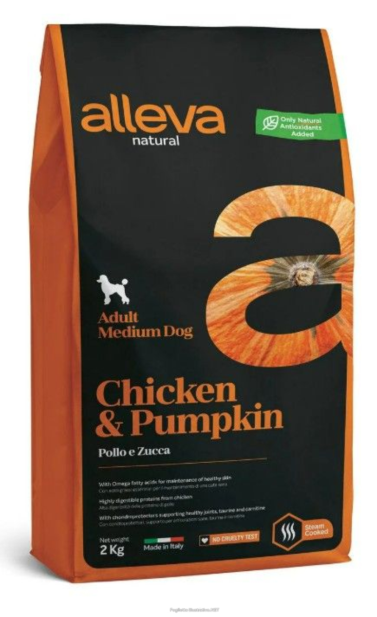 Cerca Offerte di alleva natural dog adult chicken and pumpkin medium kg 2 - p00207 e acquista online