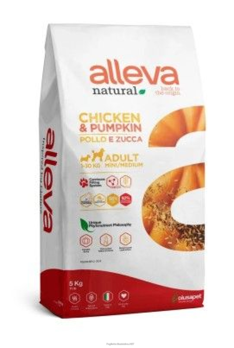 Cerca Offerte di alleva natural dog adult chicken & pumpkin mini/medium kg 5 - p02206 e acquista online