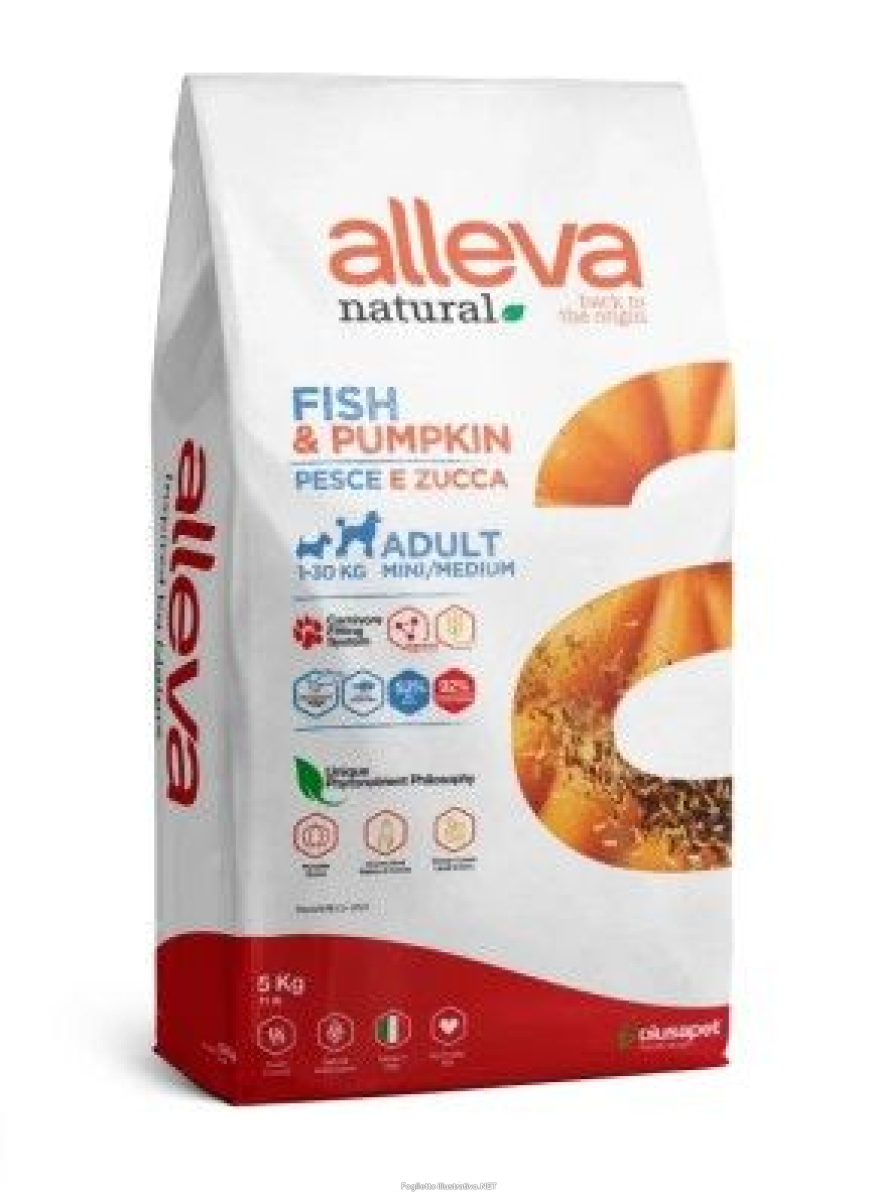 Cerca Offerte di alleva natural dog adult fish & pumpkin mini/medium kg 5 - p02209 e acquista online