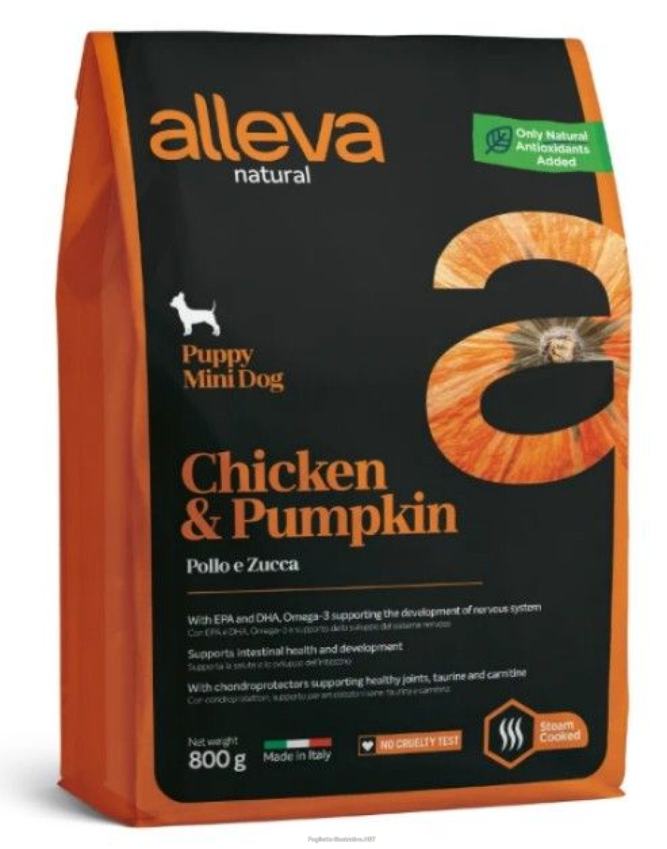 Cerca Offerte di alleva natural dog puppy chicken and pumpkin mini kg 0.800 - p00201 e acquista online