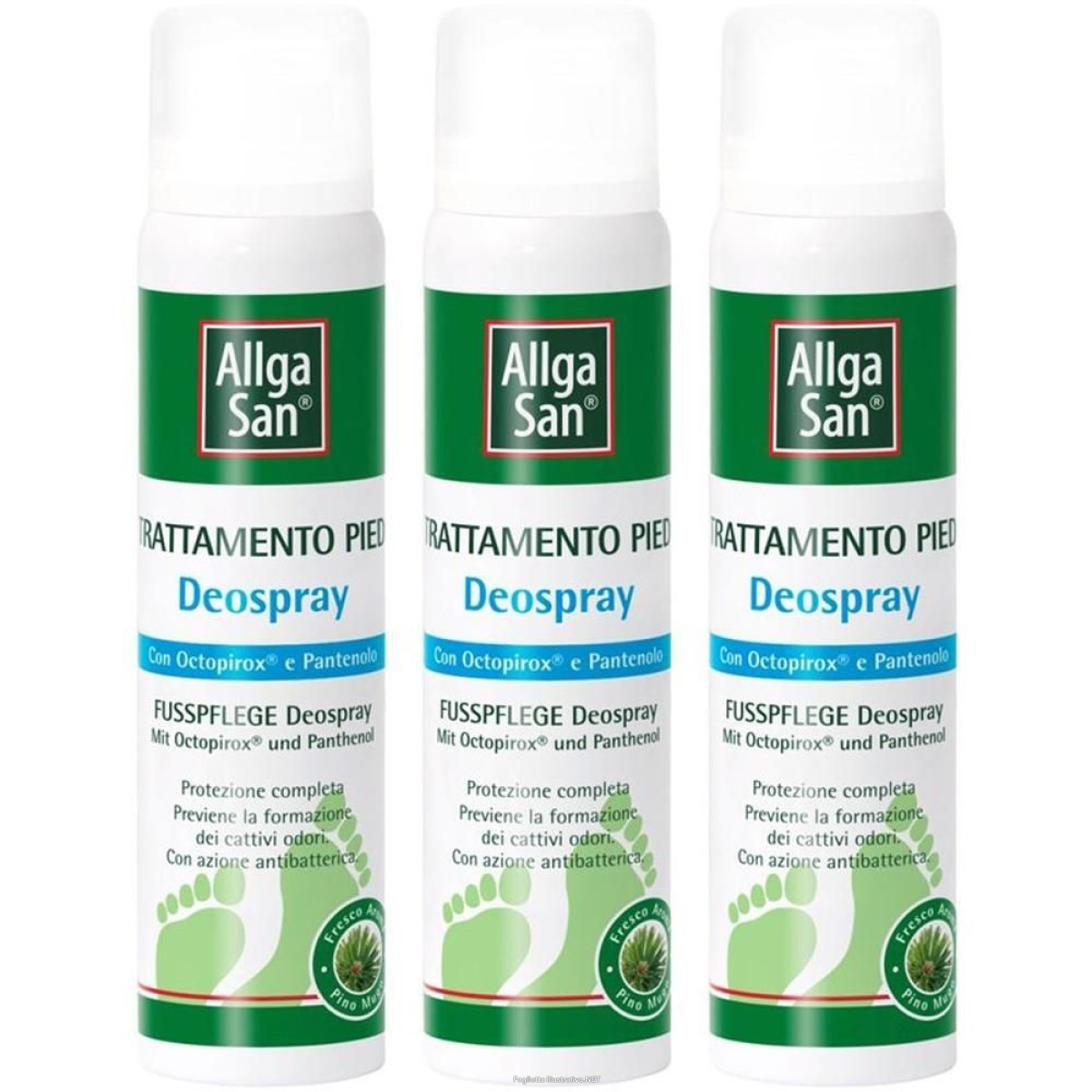 Cerca Offerte di allga san® trattamento piedi deodorant spray 3x100 ml piedi e acquista online