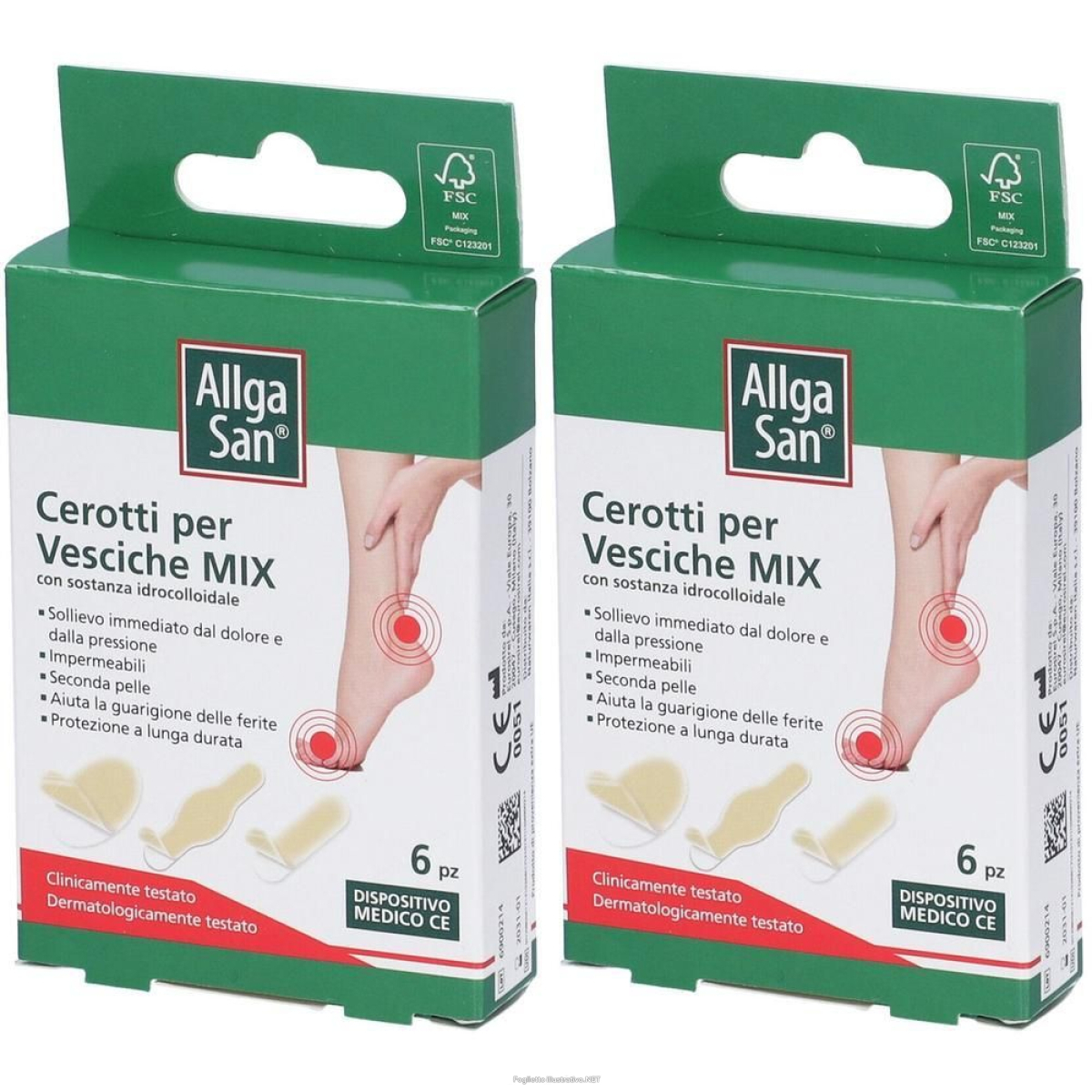 Cerca Offerte di allgasan cerotti per vesciche mix 6 pezzi 2x6 st e acquista online