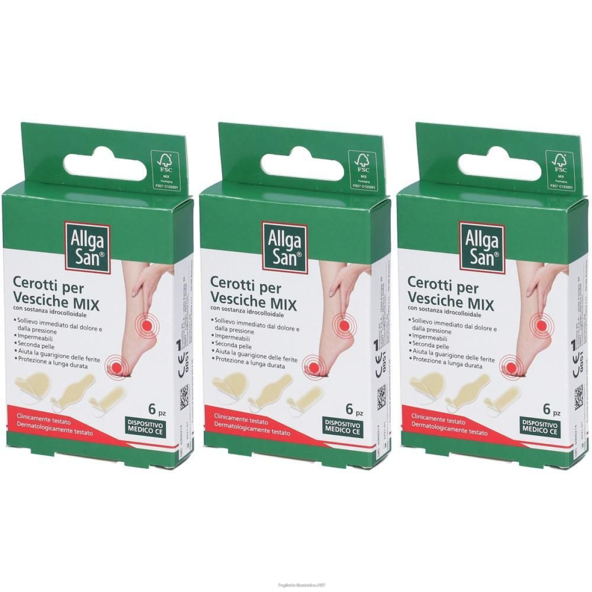 Cerca Offerte di allgasan cerotti per vesciche mix 6 pezzi 3x6 st e acquista online