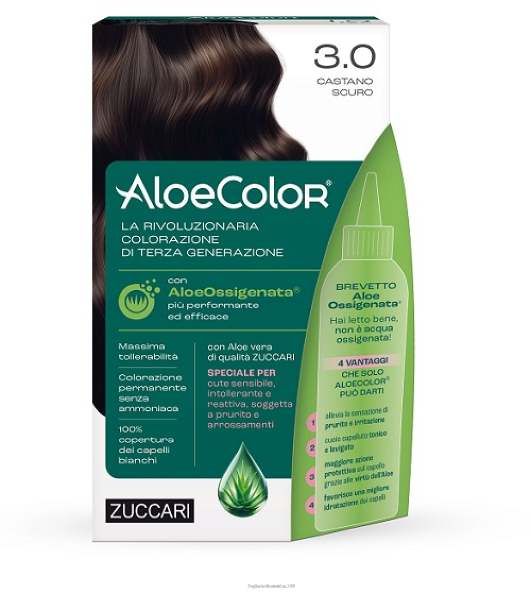 Cerca Offerte di aloecolor 3,0 castano scuro tinta permanente capelli colore ad alta pigmentazione 50 ml + rivelatore aloeossigenata 75 ml + shampoo aloecare 15 ml + guanti e acquista online