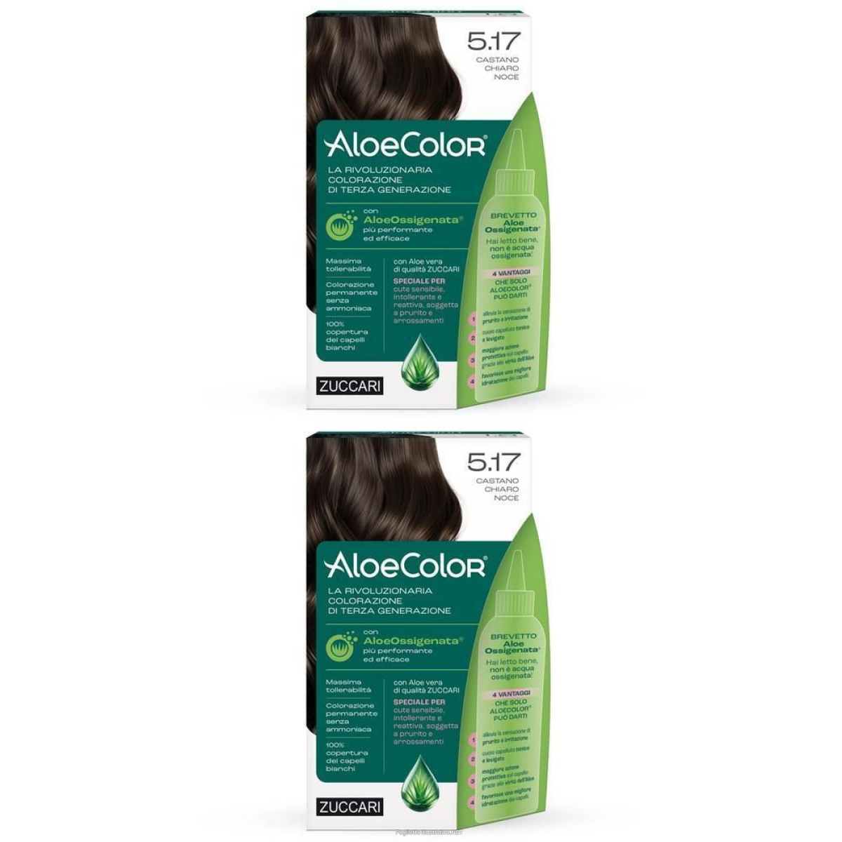 Cerca Offerte di aloecolor 5.17-castano chiaro noce 2x1 st e acquista online