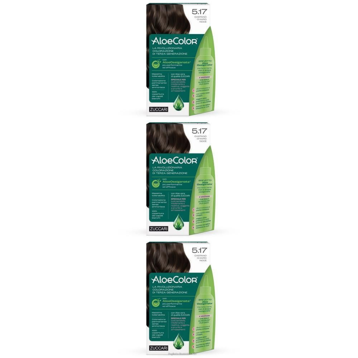 Cerca Offerte di aloecolor 5.17-castano chiaro noce 3x1 st e acquista online