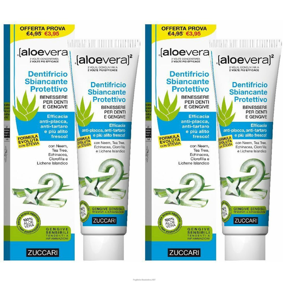 Cerca Offerte di ®[aloevera]² dentifricio sbiancante protettivo set da 2 2x100 ml denti e acquista online