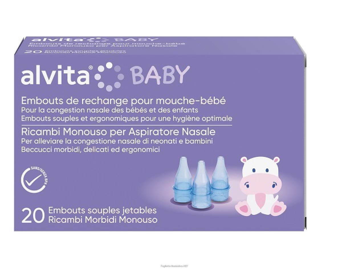Cerca Offerte di alvita ricambi morbidi monouso aspiratore nasale 20 pezzi e acquista online