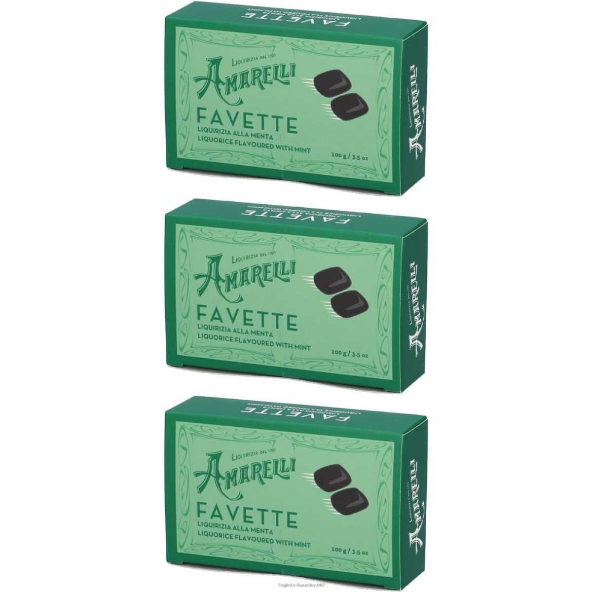 Cerca Offerte di amarelli favette liquirizia dura alla menta 3x100 g caramelle e acquista online