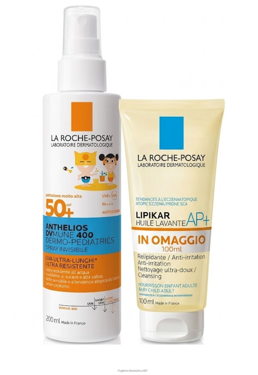 Cerca Offerte di anthelios dermo-pediatrics spray invisibile spf50+ + lipikar ap + olio lavante - protezione solare bambini 200 ml + olio detergente anti arrossamento 100 ml e acquista online