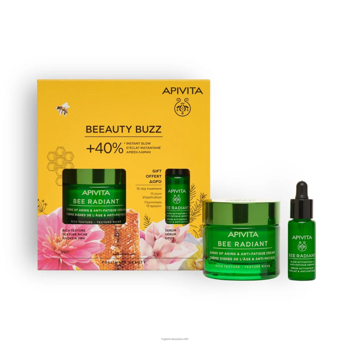 Cerca Offerte di apivita bee radiant crema anti etá texture leggera + siero attivatore e acquista online