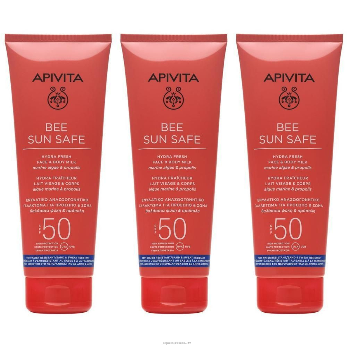Cerca Offerte di apivita bee sun safe latte hydra fresh viso e corpo spf50 3x200 ml cre e acquista online