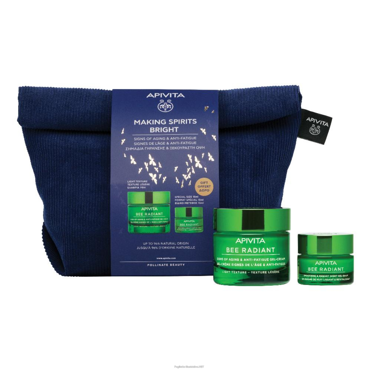 Cerca Offerte di apivita cofanetto bee radiant gel-crema 50ml + gel-balsamo notte illuminante 15ml e acquista online